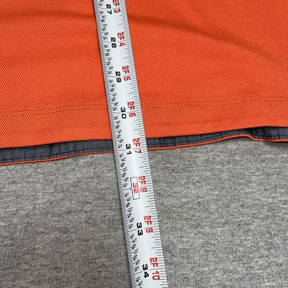 Nike Golf Tour Performance Dri-Fit Men's 2XL Orange Polo Hidden Collar Button - Picture 6 of 11